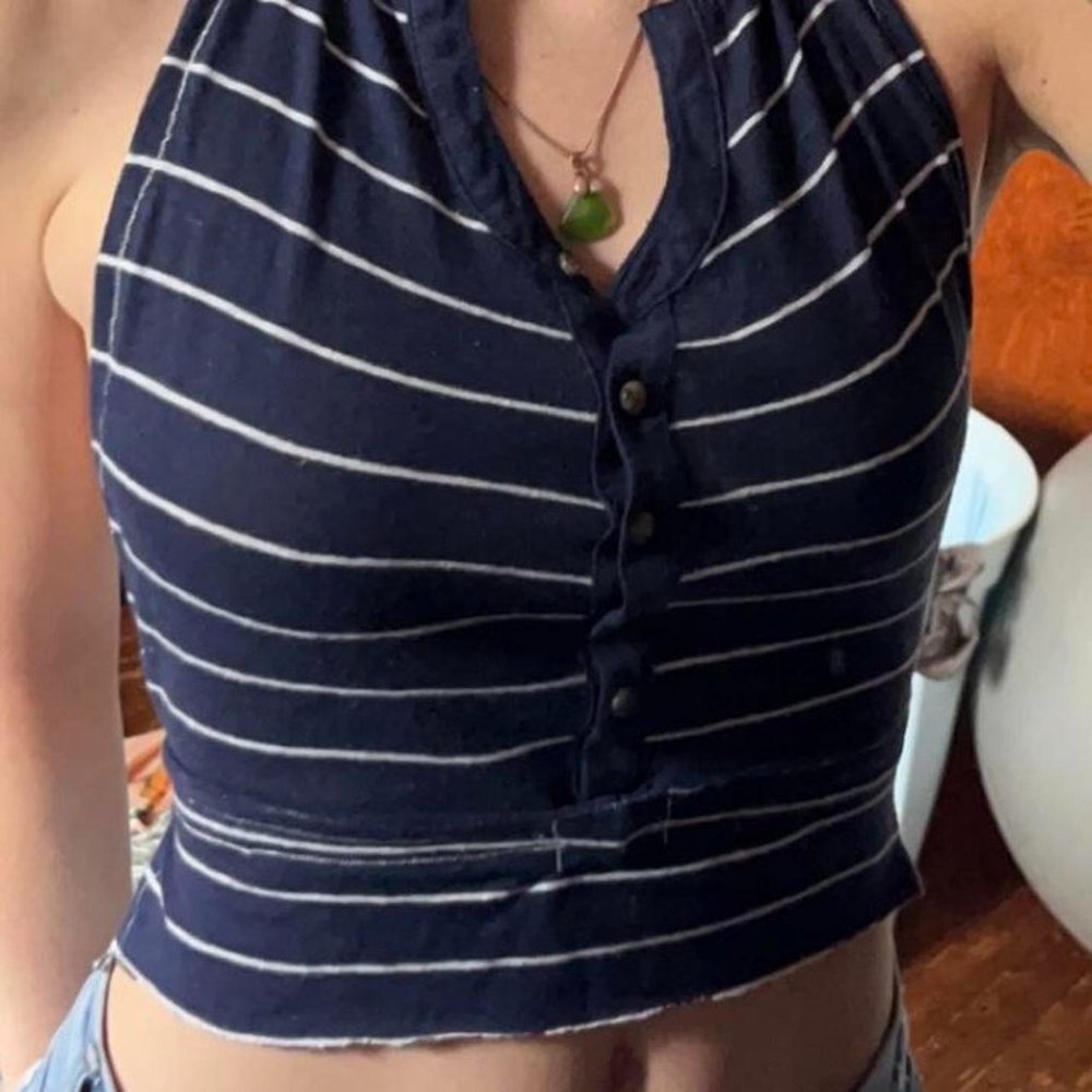 handmade striped halter top